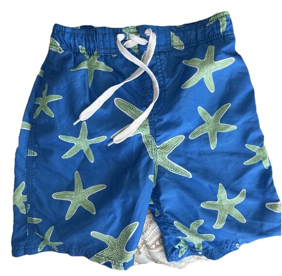 Kanu Surf Other - Kanu Surf Boys Blue Starfish Board Shorts Swim Trunks Tie Waist Pockets Size 5/6